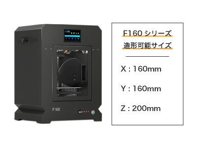 F160シリーズ造形可能サイズ